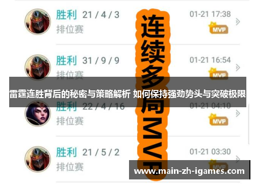 雷霆连胜背后的秘密与策略解析 如何保持强劲势头与突破极限